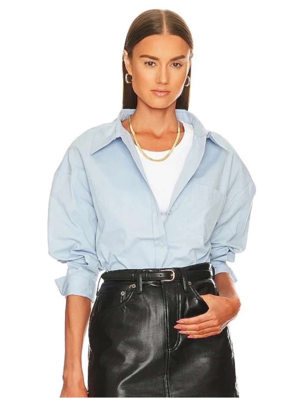 Anine Bing Mika Cotton Button-Down Shirt